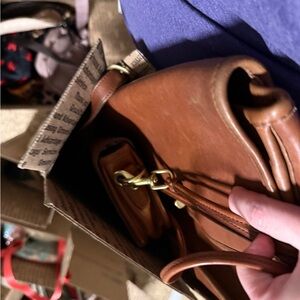 Vintage Coach City purse and Vintage Coach Dinky British Tan Cognac Lot